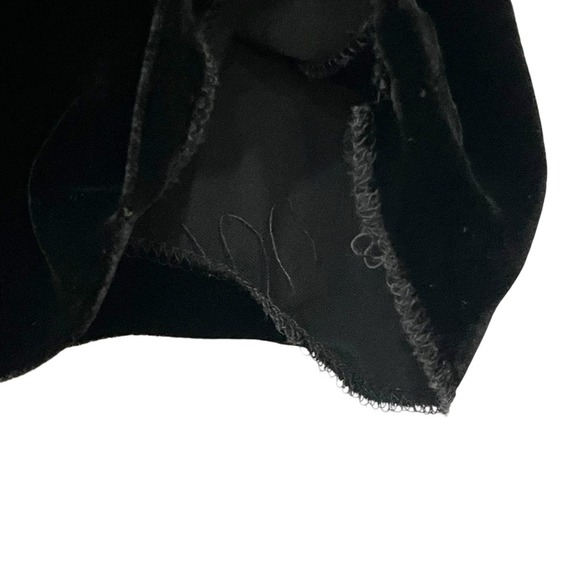 Lauren Ralph Lauren Vintage Black Velvet High Neck Knee Length Dress Size 16 - Picture 4 of 7